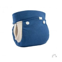 Popolini EasyFree gyapjú csónakos pelenka - Kék 