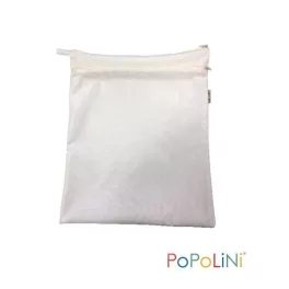 Popolini pelenkazsák hálós zsebbel - Fehér