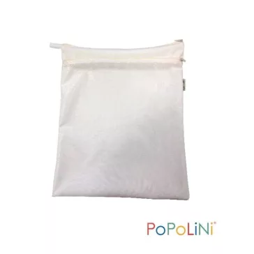 Popolini pelenkazsák hálós zsebbel - Fehér