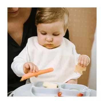 Popolini kétoldalas biopamut frottír előke - kékeszöld