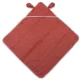 Popolini biopamut törölköző kapucnival fülecskés, S terracotta