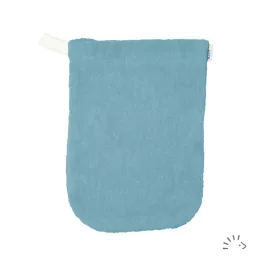   Popolini Iobio biopamut fürdőkesztyű, gyermek és felnőtt méretben - vintage blue Méret gyerek