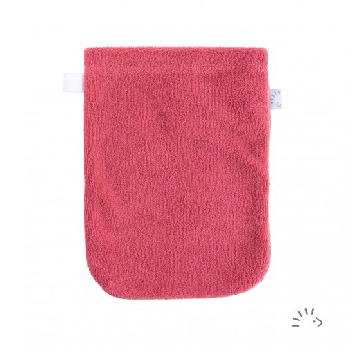 Popolini Iobio biopamut fürdőkesztyű, gyermek és felnőtt méretben - Szín maroon red Méret S