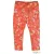 Popolini Iobio biopamut leggings, narancs virág - Méret 62/68