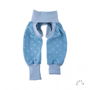   Popolini Iobio biopamut ec nadrág, Vintage blue dandeli - 62/68