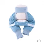 Popolini Iobio biopamut ec nadrág, Vintage blue dandeli - 62/68