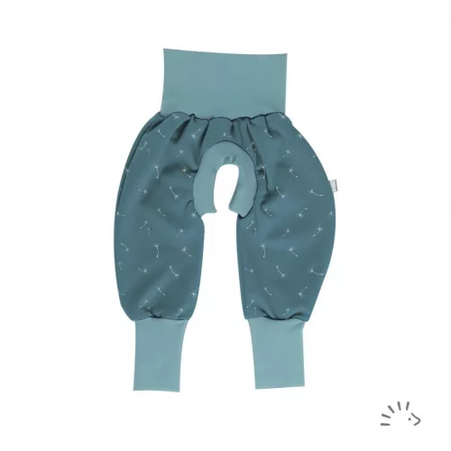 Popolini Iobio biopamut nadrág - Vintage Blue Dandelion - pelenkanélküliséghez (EC)