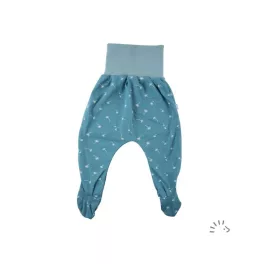   Popolini Iobio biopamut talpas nadrág, vintage blue dandelion - 62/68