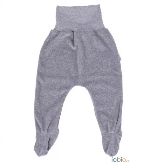 Popolini Iobio velour talpas nadrág - Szürke Popolini Iobio velour talpas nadrág - Szürke