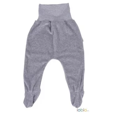 Popolini Iobio velour talpas nadrág - Szürke