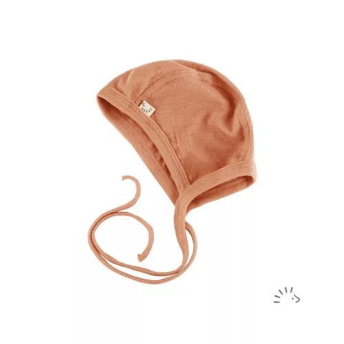 Popolini Iobio gyapjú-selyem babasapka - Cinnamon - 39/41  (0) 0-2hó