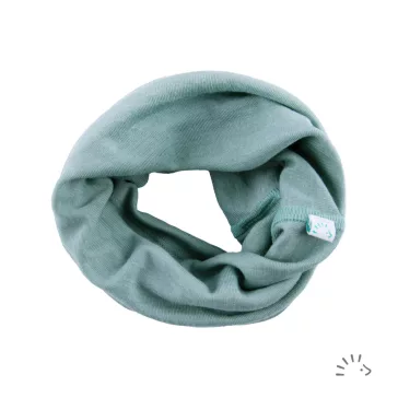 Popolini biogyapjú-selyem körsál, Sage green S