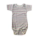 Popolini Iobio rövidujjú biopamut body, csíkos - Méret 62/68