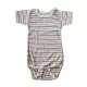Popolini Iobio rövidujjú biopamut body, csíkos - Méret 62/68