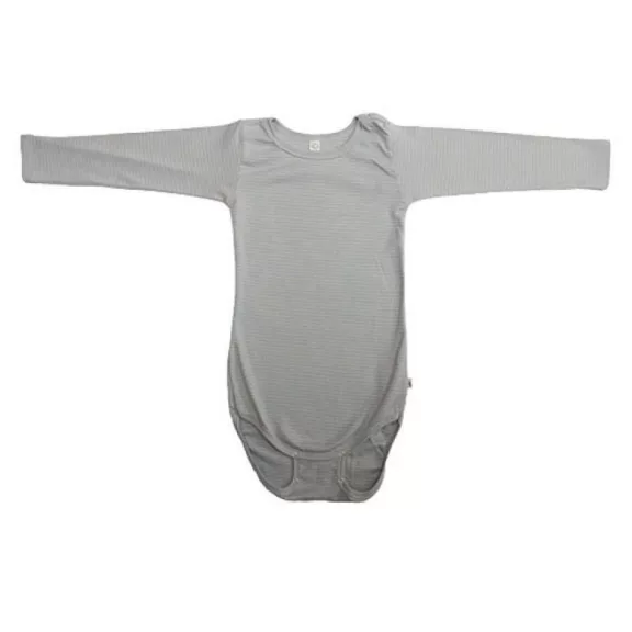 Popolini Iobio hosszú ujjú biopamut body, homok csíkos - Méret 98/104 Popolini Iobio hosszú ujjú biopamut body, homok csíkos - Méret 98/104