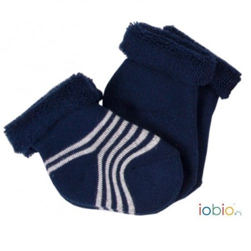 Popolini Iobio - Kék csíkos csíkos újszülött zokni