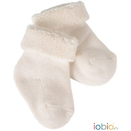 Popolini Iobio - Ekrü újszülött pamut zokni