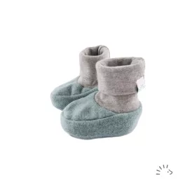   Popolini biopamut kiscipő, méret: (1) 6-12 hó - Teal Melange