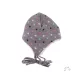 Popolini Iobio kötött merinói gyapjúsapka, szürke-multi pöttyös - Méret 02