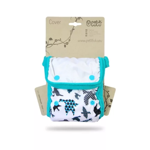 Petit Lulu minimál pelenkakülső - EC-hez vagy leszoktatáshoz - Turquise birds
