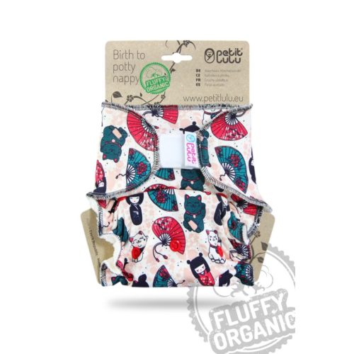 Petit Lulu Maxi Night Fluffy organic japanese dolls tépőzáras éjszakai pelenka 