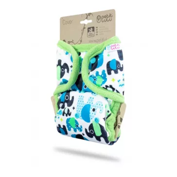   Petit Lulu egyméretes patentos pelenkakülső prefoldokhoz, Baby Elephant