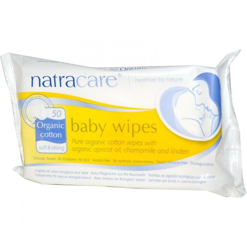Natracare bio nedves törlőkendő babáknak