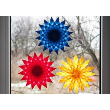 Pergaminpapír szett 16*16 cm 5 szín - karácsonyi színek