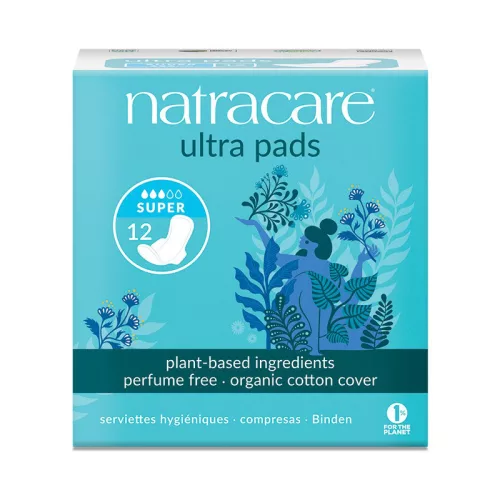 Natracare női bio szárnyas betétek - Méret Szuper 12db