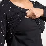Boob szoptatós ruha - Fekete pöttyös XS