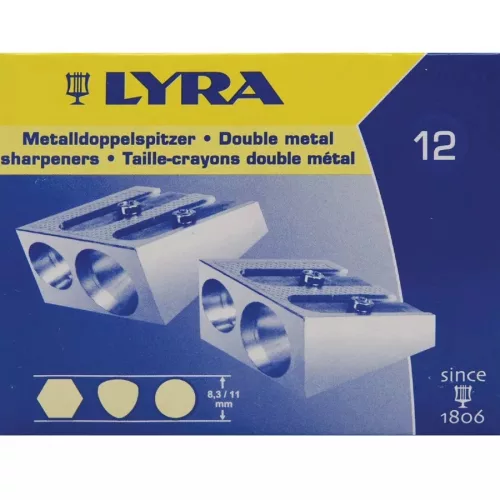 Lyra kétlyukú fém hegyező, 1 db