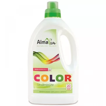   Almawin Color Öko Folyékony mosószer koncentrátum színes ruhákhoz Hársfavirág kivonattal - 20 mosásra 1500 ml
