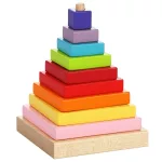 Cubika fa építőjáték, piramis