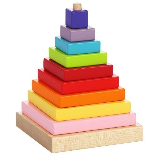 Cubika fa építőjáték, piramis