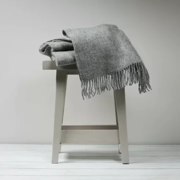 Klippan gyapjú pléd - Gotland - natural grey, 130x200