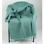 Klippan gyapjú pléd - Gotland - turquoise, 130x200