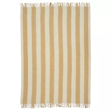   Klippan Gotland Vertical Stripe gyapjútakaró - butter white