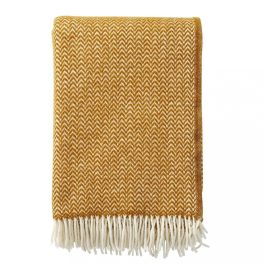   Klippan gyapjú pléd felnőtteknek, Chevron - Caramel, 130x200