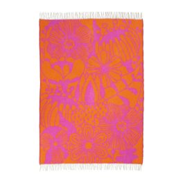   Klippan gyapjú takaró Blomranka - CeriseOrange 130 x 200 cm