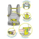 Manduca First csatos babahordozó - PureCotton DarkGrey 