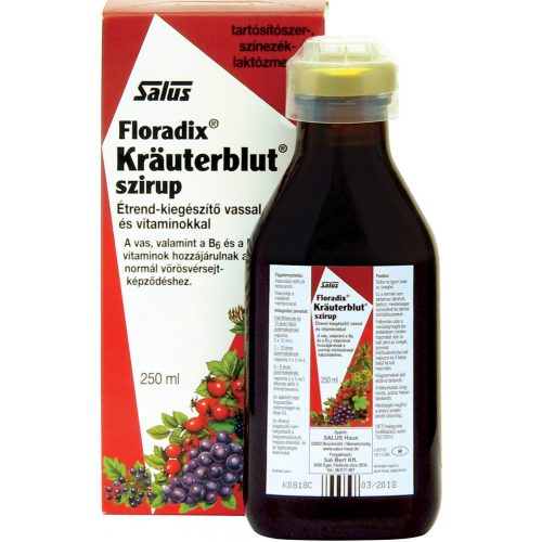 Salus Floradix krauterblut étrendkiegészítő szirup - Kiszerelés 250 ml