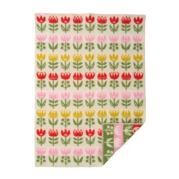 Klippan gyapjú babapléd, Tulip baby multi - 65x90