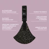Wildride csípőhordozó - Grey leopard