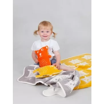 Klippan Little Me biopamut chenille babapléd