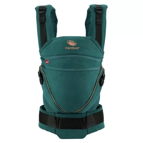 Manduca XT biopamut csatos babahordozó - Denimteal-Toffee