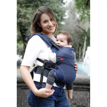Manduca XT biopamut csatos babahordozó - Denimblue-Toffee