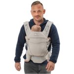 Manduca XT biopamut csatos babahordozó - Monochrome Cloud