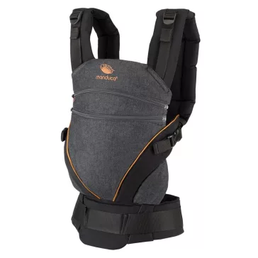 Manduca XT biopamut csatos babahordozó - Denimblack-Toffee