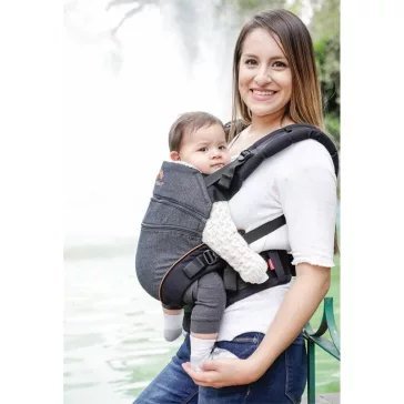 Manduca XT biopamut csatos babahordozó - Denimblack-Toffee