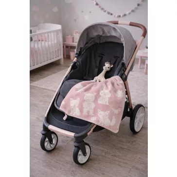 Klippan biopamut babatakaró Smile - light pink